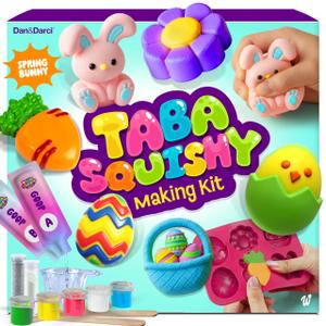 Easter Taba Squishy Making Kit for Kids - Squishies Easter Crafts Activities - 6 7 8 9 10 11 12 Year Old Birthday Gift - Craft Kits for Girls Ages 8-12 - Kid Toys for Ages 5-7 - Cool Arts & Crafts