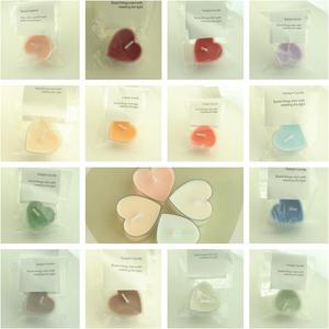 Heart Shaped Macaron Colored Tealight Candles,100% Natural Soy Wax No Lead Smokeless Candles for Decor Romantic Proposal, Birthday,16pcs