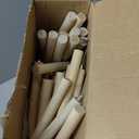 Kigley 6 Pcs Wood Pegboard Drawer Organizer with 48 Pegs Wood Peg Board System Peg Drawer Organizers for Kitchen Dishes Plate Pegboard Food Containers(17x5.91,Wood)