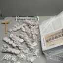 ROJASOP Portable Shoe Rack Organizer with Door, 72 Pairs White Shoe Storage Cabine Covered Shoe Rack Shoe Organizer for Closet Entryway Garage Closed Shoe Rack Organizer Cabinet with Doors