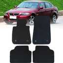 SecosAutoparts Replacement Black Velour Front & Rear Floor Mats Carpet Compatible with BMW E90 3-Series E91 E92 328i 335i 335is M3 2006 2007 2008 2009 2010 2011