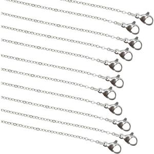 100 Pack 18 Inch Stainless Steel Necklace Chains Bulk, 1.2mm Silver Chain Necklace with Lobster Clasps, DIY Jewelry Chains for Making Jewelry, Women and Men