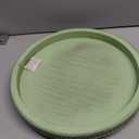 KULEDM Handmade Wooden Decorative Tray, Small Beaded Coffee Table Tray Decor, Sage Round Serving Tray for Coffee Table, Dining Room Table Entryway and Living Room Table