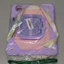 Case for iPad Pro 13 Inch M5 2025 / M4 2024, Auorld for iPad Pro 13 Inch M5 2025 with Screen Protector, 360 Degree Rotating Stand Shoulder Strap Pencil Holder, Purple Pink