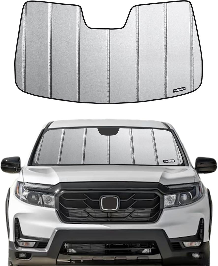 Pigenius Windshield Sun Shade for Honda Passport 2019-2025, Pilot 2016-2022, Ridgeline 2017-2026. with Sensing Camera - Safeguard