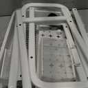 ALVOROG 3 Tier Rolling Cart with DIY Pegboards Metal Utility Cart with Wheels Handles Baskets Hooks, Storage Cart for Office Kitchen Bathroom(White)