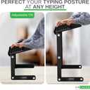 Uncaged Ergonomics WorkEZ Adjustable Computer Keyboard Stand for Desk, Keyboard & Mouse Riser, Ergonomic Portable Stand for Desktop, Computer Keypad Riser for Desk