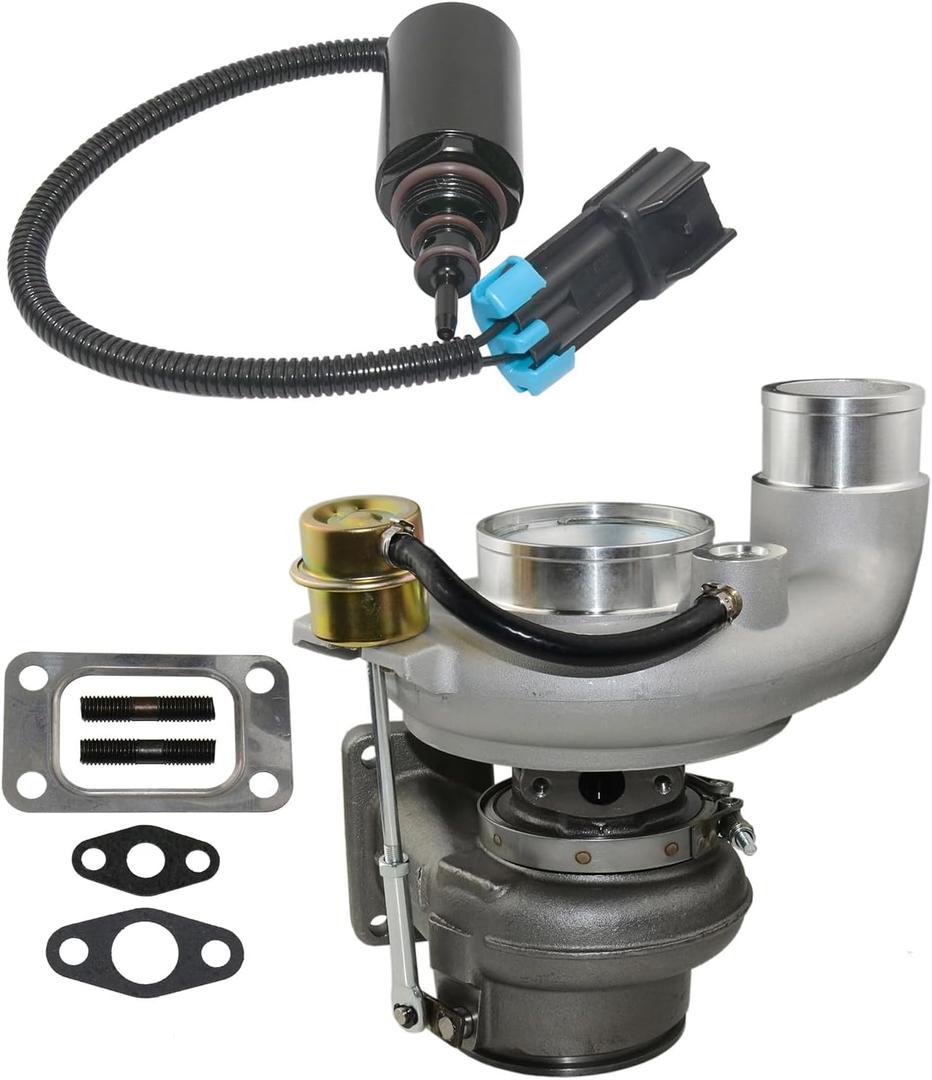 HE351CW HY35W Turbo Charger w/Wastegate Control Solenoid Compatible with Dodge Ram 2500 3500 2004-2009 Holset ISB Cummins 5.9L Diesel 24V # 4037002 4089673 4036838 4036835