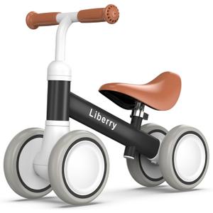 Liberry Baby Balance Bike with Adjustable Seat, Toddler First Ride-On Toy for 1-2 Year Old, Boys Birthday Gift (Black)
