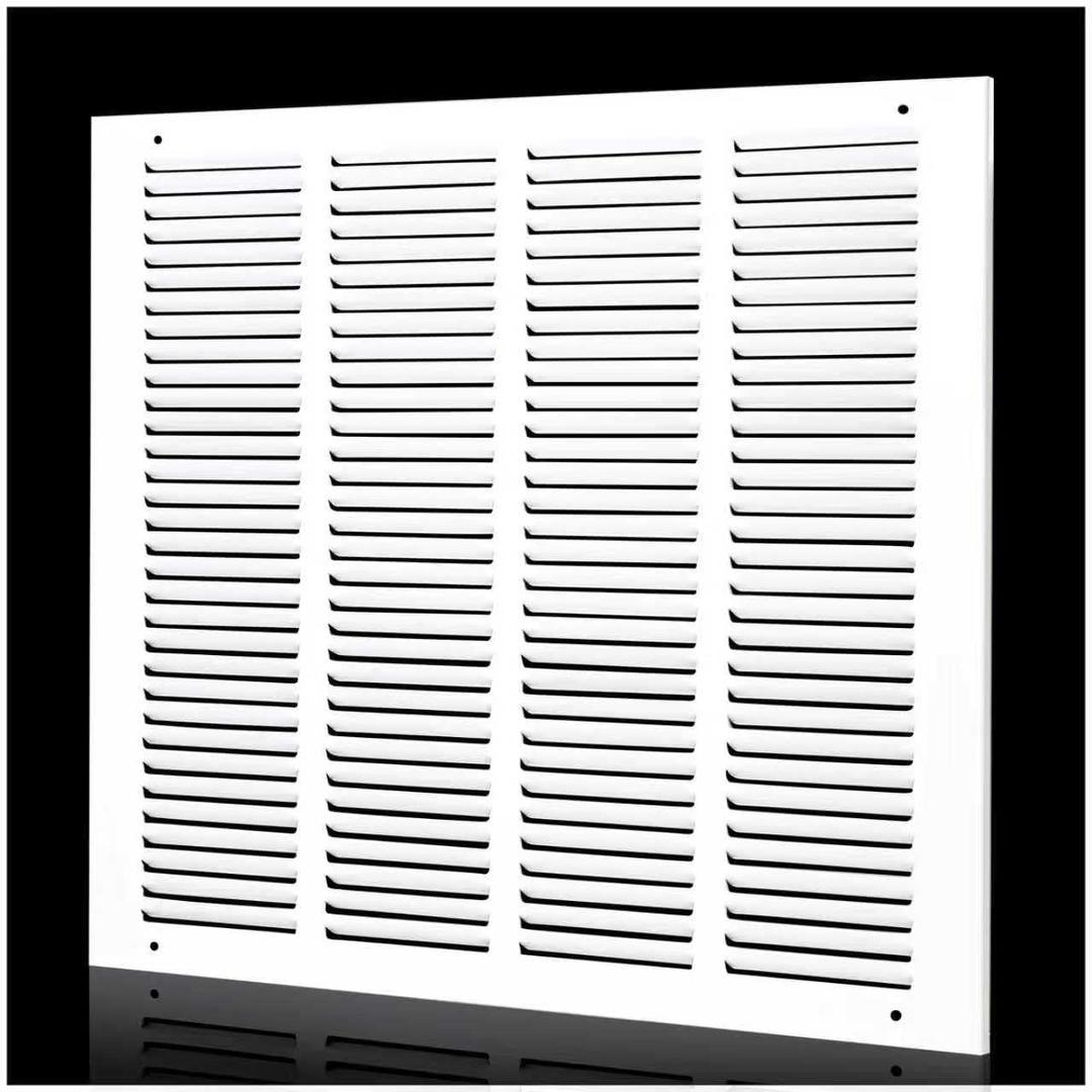 16"x16" Duct Opening Return Air Grille,Air Return Vent Cover Grill for Sidewall and Ceiling,Solid Steel AC Vent Cover HVAC Cold Air Intake Grille Without Filter House,Outer Dimension:17.75WX17.75"H