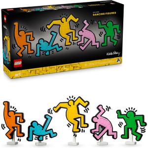 LEGO Art Keith Haring Dancing Figures - Home Decor Building Set for Adults - Wall Art Decor - Gift Idea for Men, Women who Enjoy DIY Arts and Crafts - 31216