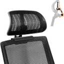 The Office Chair Headrest Attachment, Can Adjust The Height, Inclination, and Distance Between The Front and Back.Mesh Headrest is Suitable for Ergonomic Office Chairs(Black)
