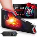 Red Light Therapy for Feet, 660nm & 850nm Near Infrared Light Therapy Heat Therapy Foot Wrap with Timer, Infrared Light Shoe for Foot Ankle Heel Joint. (Black)