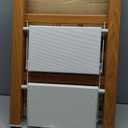 Mayi Plus 2-Step Aluminum Ladder,Lightweight Folding Step Stool with Extra-Wide Anti-Slip Steps,330 lbs Capacity,Compact Space-Saving Design for Home,Kitchen and OfficeWhite&Woodgrain
