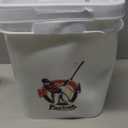 Bucket of 13 Practice Softballs, Official Size and Weight Slowpitch Softball Unmarked Leather Covered Youth Fastpitch Ball Sports Ball for Games, Practice and Training, Yellow