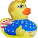 Nuwani Donald Trump Rubber Ducks for Jeep Dashboard - 4 inch Patriotic Self-Recovering Bath Toy, Funny Gag Gift for Baby Shower, Family Party & Kids Birthday, Pack of 8