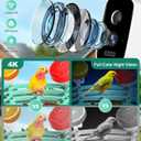 Smart Bird Feeder with Camera, Solar Powered Bird Feeder Camera for Outdoors, AI Bird Identification, Auto Capture & App Notification, Waterproof Bird House for Backyard Garden Present