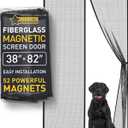 Flux Phenom Screen Door Mesh 38x82 Inch  Easy Install, Strong Magnet Strength, Pet Tested, Hands-Free Entry, Door Screen Magnetic Closure, Keeps Bugs Out