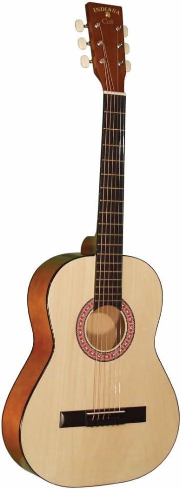 INDIANA 6 String Acoustic Guitar Pack, Right, Natural (COLT)