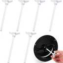 Wonderjune 6 Pcs Round Ceiling Diffuser Plastic Key Handle, Vent Key for Steel Butterfly Damper, Adjust Air Flow Replacement for Round Vent Cover 6" 8" 10" and 12", Key Only, Damper Not Included