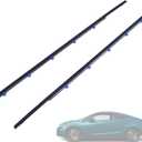 Weatherstrip Window Moulding Trim Seal Belt 2Pcs 72410-TS8-A01 72450-TS8-A01 Compatible with Honda Civic Coupe 2D 2012-2015