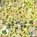 KASZOO Vines with Fairy Lights for Bedroom - 200 LED Ivy Curtain Wall Vines for Wedding, Party, Dorm, Indoor & Outdoor Use, 6.5ft x 6.5ft