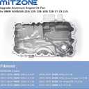 MITZONE Upgrade Aluminum Engine Oil Pan Compatible with 2013-2018 BMW 528i 328i 320i X1 Z4 228i 428i 2.0L N20 N26 SULEV Replace 11137618512