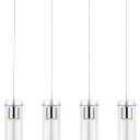 Alice 4-Light Chandelier Pendant Ceiling Light, Integrated Led and Bubble Glass, for Kitchen Island, Hallway, Entryway, Passway, Dining Room, Bedroom, Balcony Living Room