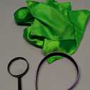 VEKDA 3PCS Women Costume Accessories Purple Headband Green Scarf Halloween Party Cosplay Set for Women Adult with Magnifying Glass