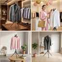 Adjustable Shirt Display Stand 32-64.5 Inch, T Shirt Foldable Clothing Display Stand Mannequin Torso for Retail Vendors, Multi-Use Steamer Rack Stand for Clothes Garment,-Patent Pending (1 Pack), 32-63 inches