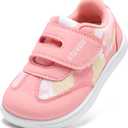 Wide Toe Box Toddler Shoes Zero Drop Boys Girls Barefoot Shoe Non-Slip Little Kids Sneakers for First Walking (Pink) 12