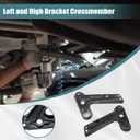 GXARTS 2PCS Front Suspension Crossmember Bracket Set 52124643AB 52124642AB Fit for Dodge Durango 2011-2024 Fit for Jeep Grand Cherokee 2011-2021 Driver and Passenger Side Subframe Mounting Brackets