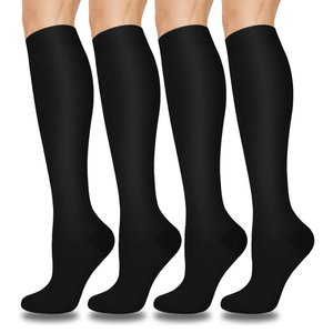 Aoliks Compression Socks for Women & Men 4 Pairs, Best Support for Nurses Running Travel Size Large