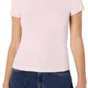 Amazon Essentials (Demi's Pick) Women's Slim-Fit Stretch Rib Short-Sleeve Tee (Medium)