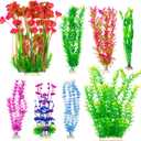 CousDUoBe 30 Pack Artificial Aquarium Plants, Full Set of Fish Tank Decorations, Various Sizes, Perfect Match (5.2 "-15.7") (30 Pack)