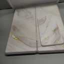 Large Stone Dish Drying Mat for Kitchen Counter, 2 PCS Quick Dry Stone Mats, Foldable Water Absorbing Diatomaceous Earth Drying Dishes Pad for Countertop Bottle Utensil Cup(Yellow White 24"x16"&8"x4")