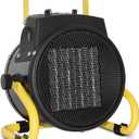 Electric Portable Space Heater - Indoor Portable Heaters, Garage Heater with Adjustable Thermostat, Super Long Cord, PTC Fast Heating, Overheat Protection, Small Electric Heater for Greenhouse