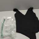 SAUNGKUAI Women's Bodysuit Plunge Deep V Neck Backless Sleeveless Going Out Tank Tops Thong Body Suits Leopard (Medium)