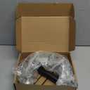 Jexine 4 Pcs Hanging Planters with Artificial Eucalyptus Metal Hanging Vase Indoor Plants Holder Modern Geometric Boho Bathroom Wall Decor for Living Room Home Office(Black)