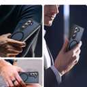 Magnetic for Samsung Galaxy Z Fold 5 Case Compatible with MagSafe [Fast Wireless Charging][Anti-Fingerprint][Military Shockproof] Translucent Matte Silicone Bumper for Z Fold 5 Phone Case,Black