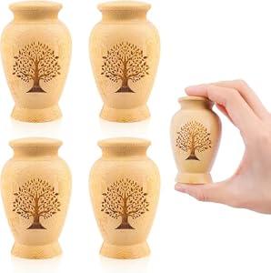 Small Urn, Urns for Human Ashes, Mini Urn, Ashes, for Humans, Males, Females, Pet Dogs, and Cats (Tree of Life 4Pcs)