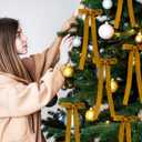 20 Pcs Bronze Large Velvet Christmas Bows 4.7" x 11" Big Pre Tied Handmade Fringe Velvet Ribbon Bows 1" Wide Rustic Crafts Gift-Bows with Twist Tie for Gift Wrapping Christmas Decor