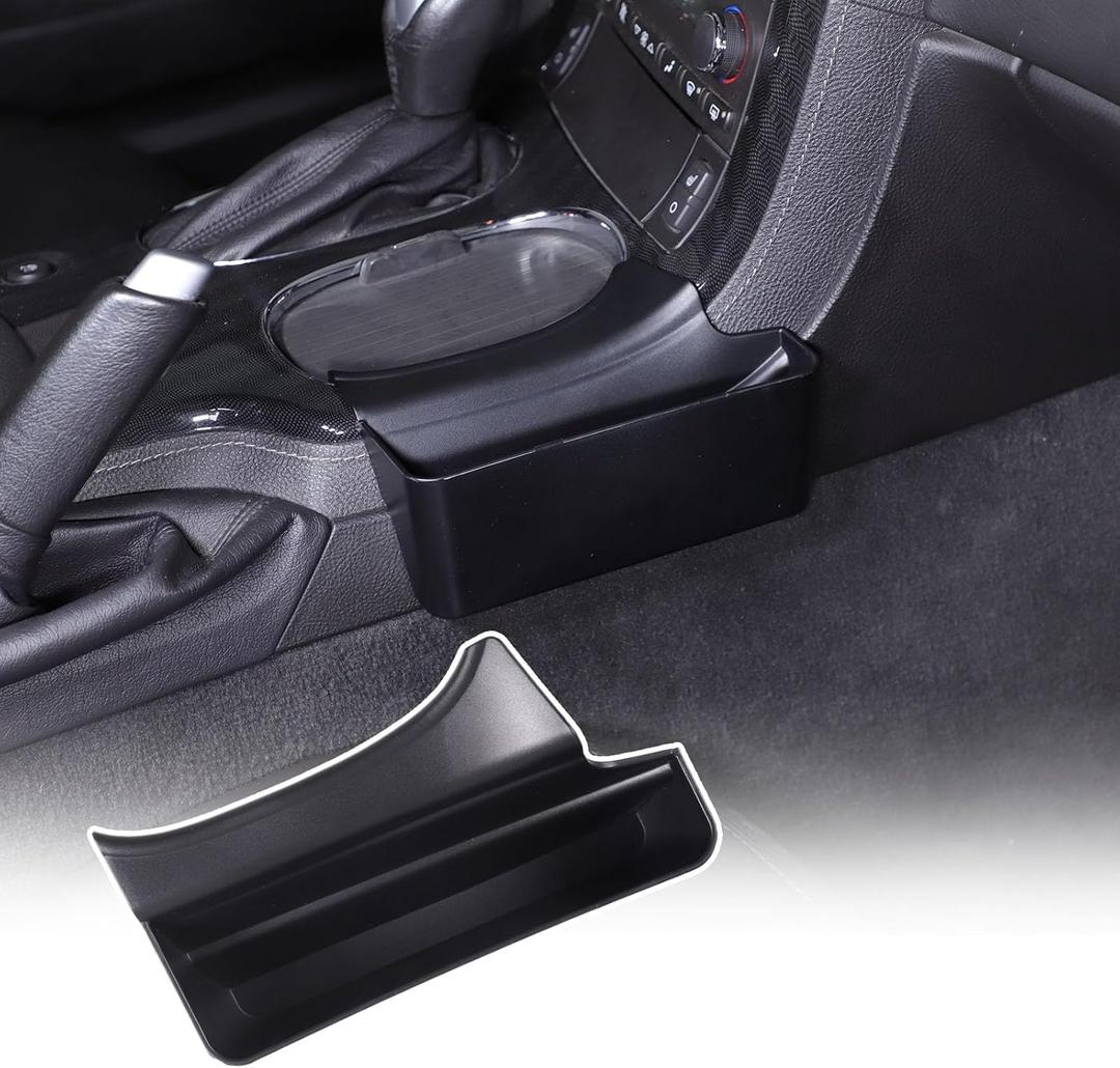 PIUGILH Gear Shift Side Storage Box Tray Compatible with Corvette C6 2005-2013 Inner Accessories, ABS Interior Car Center Console Gear Shift Storage Box Tray Trim
