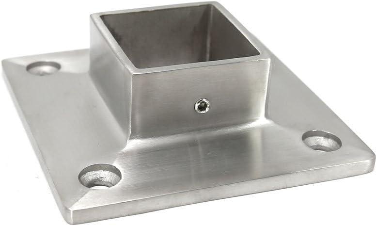 Stainless Steel 316 Grade Floor or Wall Base Flange for 1-1/2" x 1-1/2" Post