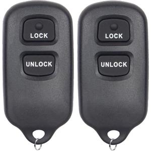 Key Fob Keyless Entry Remote Compatible with Toyota Tundra丨 Highlander丨 Rav4丨 FJ Cruiser丨 Celica丨 Echo丨 Prius丨 Yaris丨Scion xA xB Key Replacement HYQ12BBX 12BAN/ 1512Y- 3 Buttons, 2-Pack