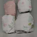 Gllquen Baby Bassinet Sheets 4 Pack, Breathable Cozy Fitted Mattress Sheet, Elastic Travel Crib Fashionable Floral Pattern, Standard Cradle Safe Sheets for Baby Boys Girls 32"x16"(Deer & Rose)