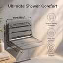 20" Folding Shower Seat Wall Mounted, HDPS Foldable Shower Bench (Grey)