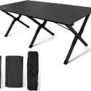 rollingsurfer Folding Camping Table, Lightweight Roll-Up Table Aluminum Low Portable Picnic Table with Easy Carrying Bag for Outdoor, Beach, Picnic, Backyards, BBQ and Party