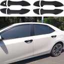 AOKIO Car Door Handle Cover Compatible with 2014 2015 2016 2017 2018 Toyota Corolla Accessories (Glossy Black Without Smart Keyhole)