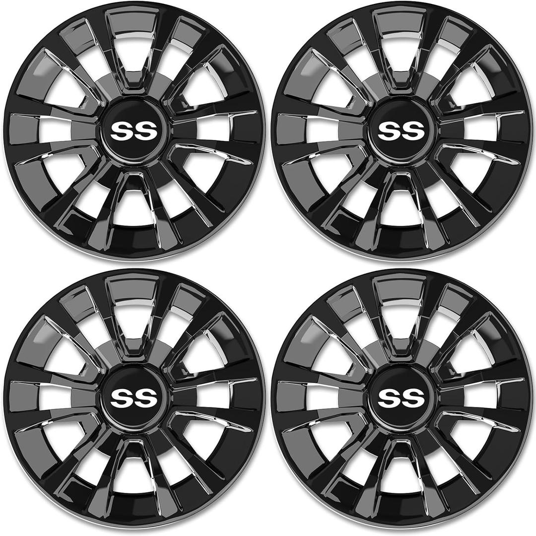 Golf Cart SS Wheel Covers Hub Caps, Golf Cart 8 Inch Wheel Hubcaps for Club Car EZGO Yamaha and Most Golf Carts (Except RXV), 6-Spoke Design, Set of 4 Golf Cart Black Hubcaps Wheel Covers Golf Cart SS Wheel Covers Hub Caps, Golf Cart 8 Inch Wheel Hubcaps for Club Car EZGO Yamaha and Most Golf Carts (Except RXV), 6-Spoke Design, Set of 4 Golf Cart Black Hubcaps Wheel Covers